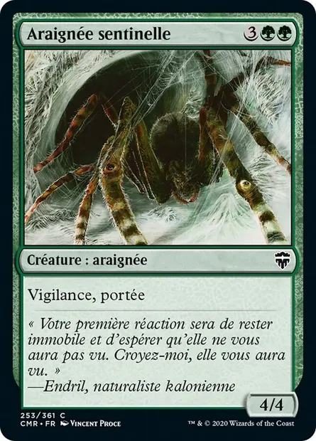 Araignée sentinelle, carte Magic CMR 253 — extension Commander Legends