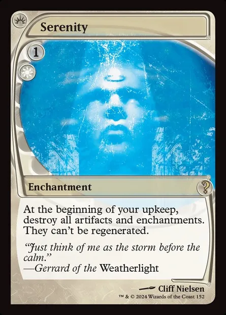 Sérénité, carte Magic MB2 152 — extension Mystery Booster 2