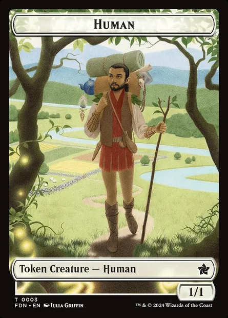 Human, Magic card TFDN 3 — Foundations Tokens set