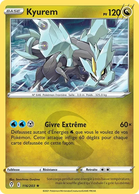 Kyurem, carte Pokémon EVS 116 — extension Évolution Céleste