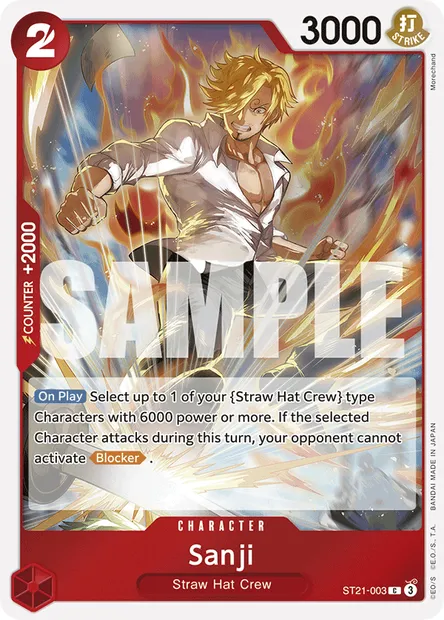 Sanji, One Piece card ST21-003 — GEAR5 set
