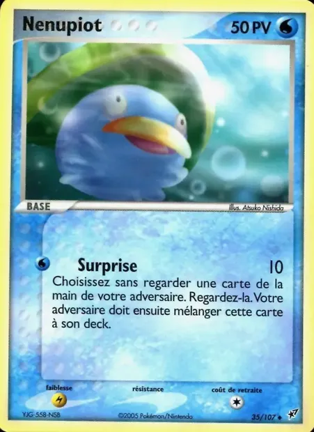 Nénupiot, carte Pokémon DX 35 — extension EX Deoxys