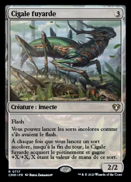 Cigale fuyarde, carte Magic CMM 717 — extension Commander Masters