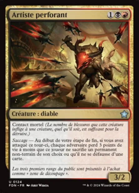 Artiste perforant, carte Magic FDN 124 — extension Foundations