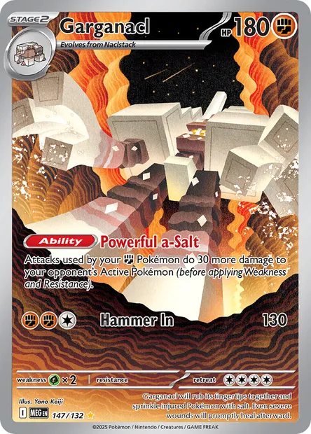 Garganacl, Pokémon card MEG 147 — Mega Evolution set