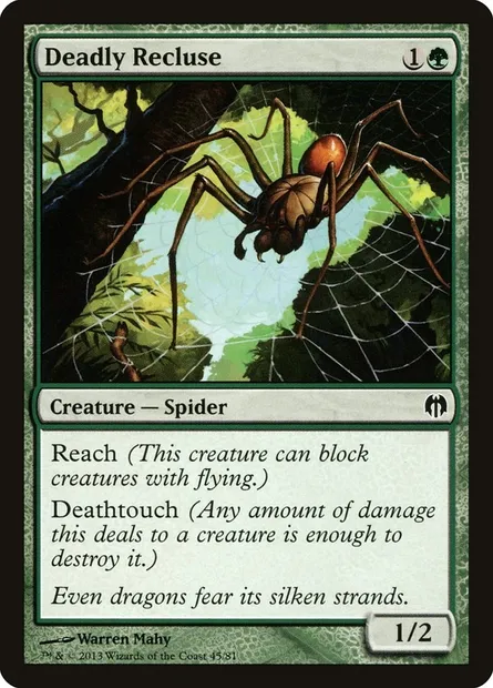 Deadly Recluse, Magic card DDL 45 — Duel Decks: Heroes vs. Monsters set