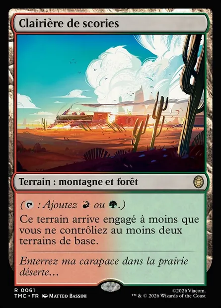Clairière de scories, carte Magic TMC 61 — extension Teenage Mutant Ninja Turtles Eternal