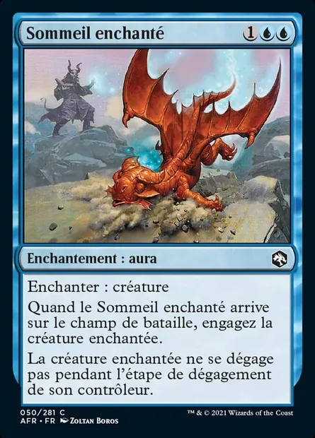Sommeil enchanté, carte Magic AFR 50 — extension Forgotten Realms: Aventures dans les Royaumes Oubliés