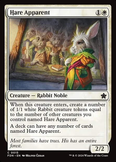 Hare Apparent, Magic card FDN 15 — Foundations set