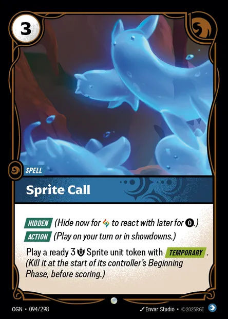 Sprite Call, carte Riftbound OGN 094 — extension Origins