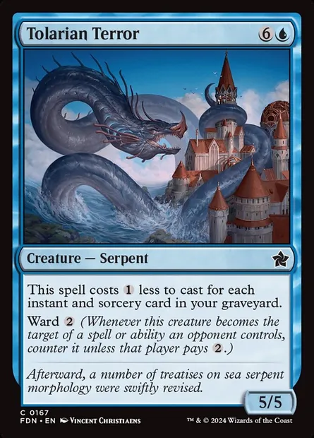 Tolarian Terror, Magic card FDN 167 — Foundations set