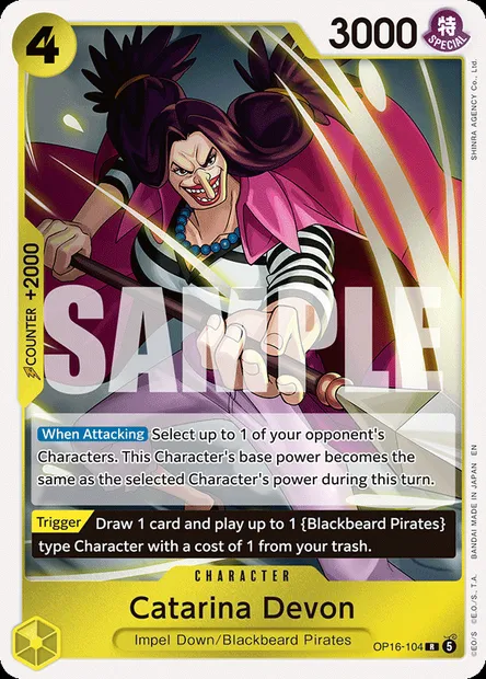 Catarina Devon, One Piece card OP16-104 — THE TIME OF BATTLE set