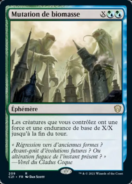 Mutation de biomasse, carte Magic C21 209 — extension Commander 2021