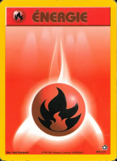 Énergie Feu, carte Pokémon NG 107 — extension Neo Genesis
