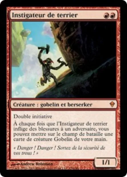 Instigateur de terrier, carte Magic ZEN 154 — extension Zendikar