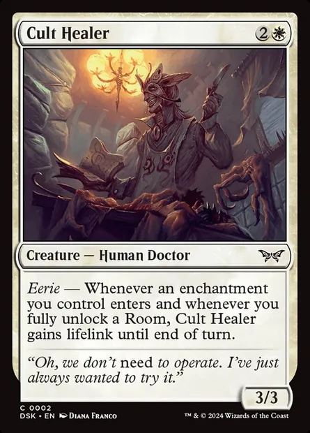 Cult Healer, Magic card DSK 2 — Duskmourn: House of Horror set