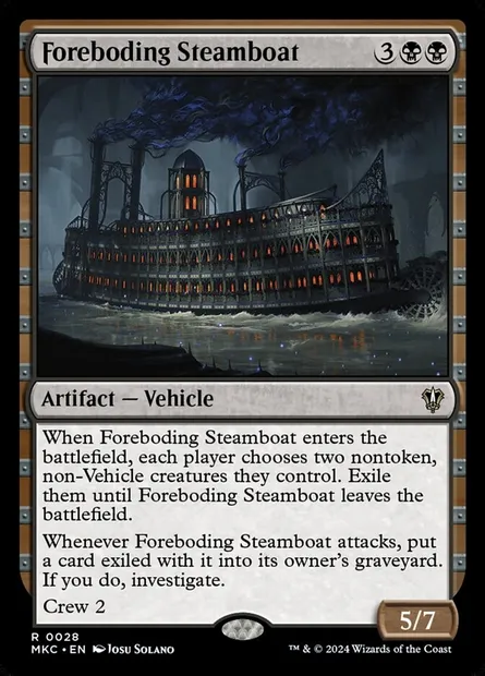 Foreboding Steamboat, Magic card MKC 28 — Murders at Karlov Manor Commander set