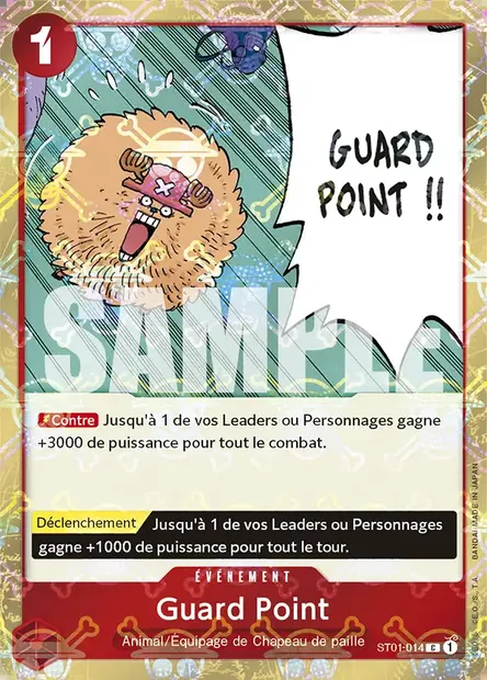 Guard Point, carte One Piece ST01-014 — extension Straw Hat Crew