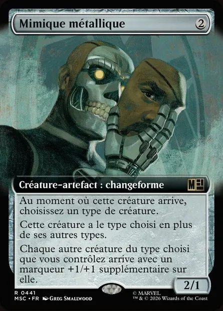 Mimique métallique, carte Magic MSC 441 — extension Marvel Super Heroes Commander