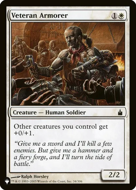 Veteran Armorer, Magic card PLST RAV-34 — The List set