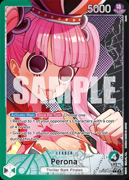 Perona, One Piece card OP06-021 — WINGS OF THE CAPTAIN set