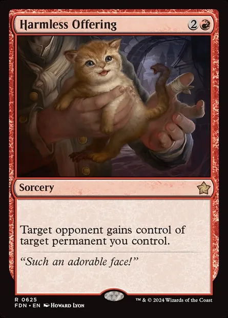 Harmless Offering, Magic card FDN 625 — Foundations set