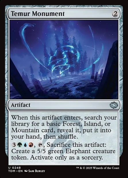 Temur Monument, Magic card TDM 248 — Tarkir: Dragonstorm set