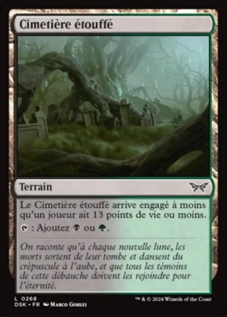 Cimetière étouffé, carte Magic DSK 268 — extension Duskmourn: House of Horror