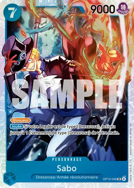 Sabo, carte One Piece OP15-046 — extension AVENTURE SUR L'ÎLE DE DIEU