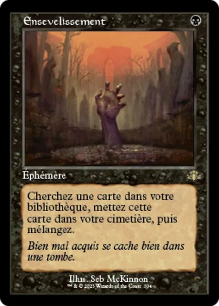 Ensevelissement, carte Magic DMR 304 — extension Dominaria Remastered