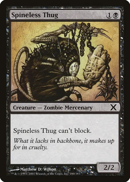 Spineless Thug, Magic card 10E 180 — Tenth Edition set