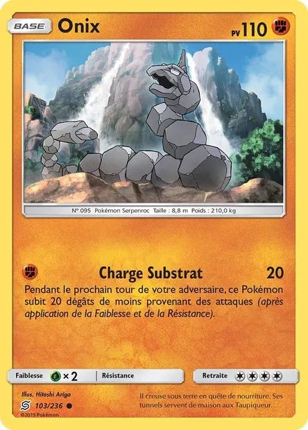 Onix, carte Pokémon UNM 103 — extension Harmonie des Esprits