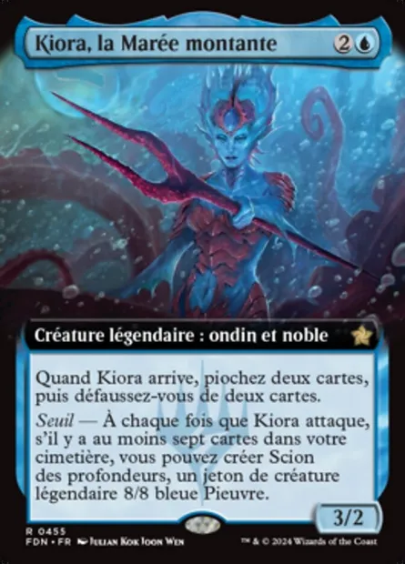 Kiora, la Marée montante, carte Magic FDN 455 — extension Foundations