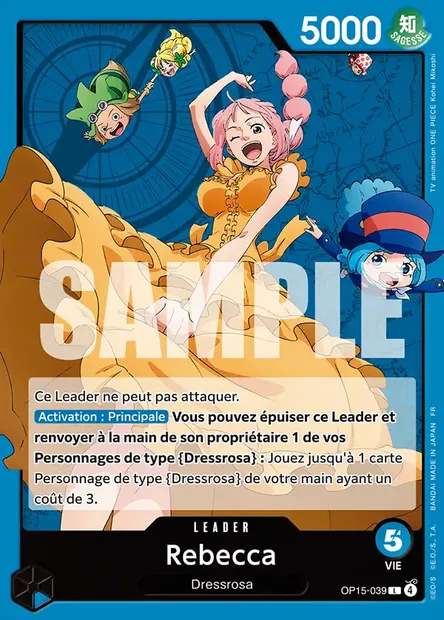 Rebecca, carte One Piece OP15-039 — extension AVENTURE SUR L'ÎLE DE DIEU