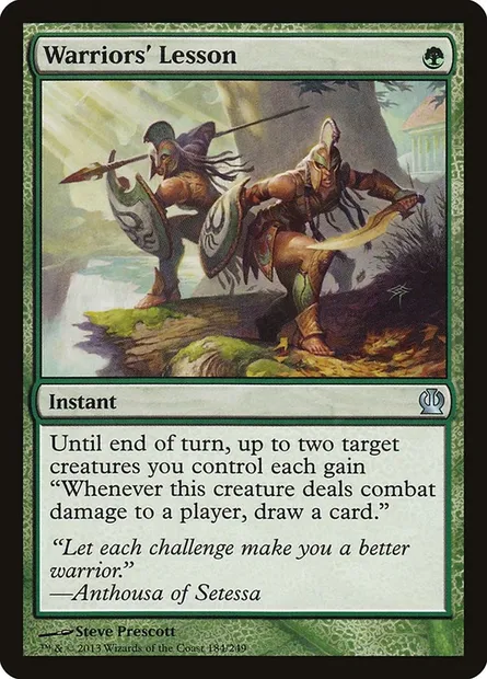 Warriors' Lesson, Magic card THS 184 — Theros set