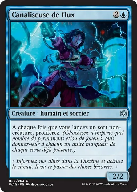 Canaliseuse de flux, carte Magic WAR 52 — extension La guerre des Planeswalkers