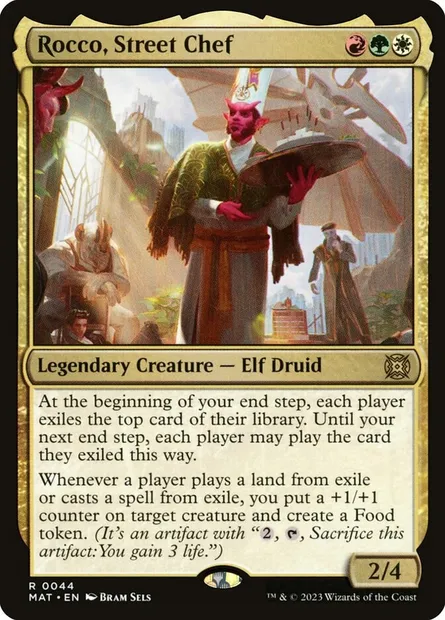 Rocco, Street Chef, Magic card MAT 44 — March of the Machine: The Aftermath set