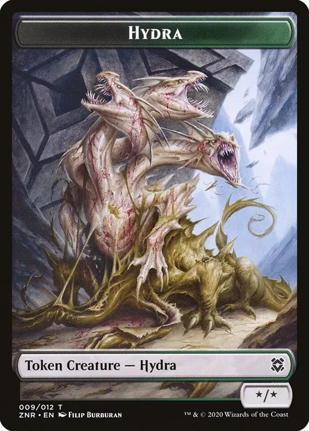 Hydra, Magic card TZNR 9 — Zendikar Rising Tokens set