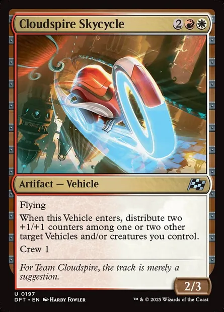 Cloudspire Skycycle, Magic card DFT 197 — Aetherdrift set