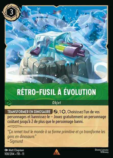 Rétro-fusil à évolution, carte Disney Lorcana CH11-100 — extension Givresort