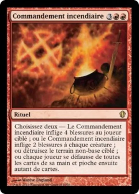 Commandement incendiaire, carte Magic C13 113 — extension Commander 2013