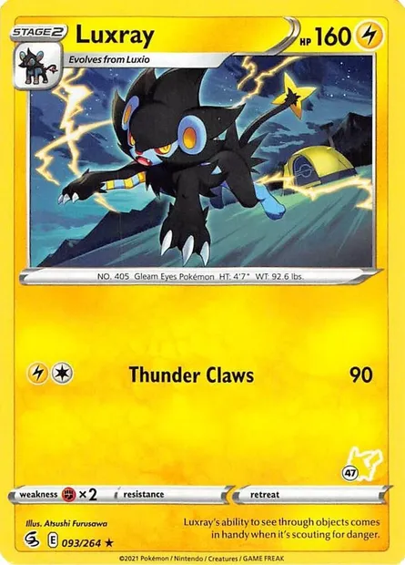 Luxray, carte Pokémon BA22 093-47 — extension Battle Academy 2022