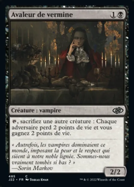Avaleur de vermine, carte Magic J22 485 — extension Jumpstart 2022