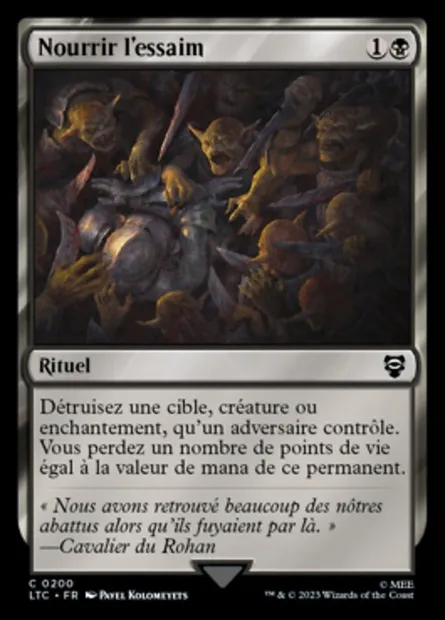 Nourrir l'essaim, carte Magic LTC 200 — extension Tales of Middle-earth Commander
