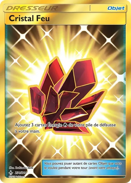 Cristal Feu, carte Pokémon UNB 231 — extension Alliance Infaillible