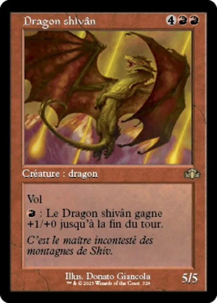 Dragon shivân, carte Magic DMR 329 — extension Dominaria Remastered