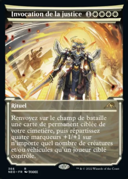 Invocation de la justice, carte Magic NEO 366 — extension Kamigawa: La Dynastie Néon