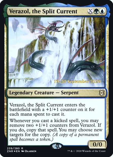 Verazol, the Split Current, Magic card PZNR 239s — Zendikar Rising Promos set