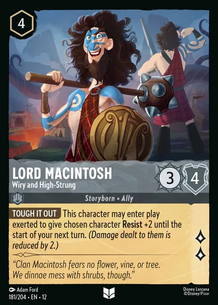 Lord Macintosh - Wiry and High-Strung, Disney Lorcana card CH12-181 — Wilds Unknown set