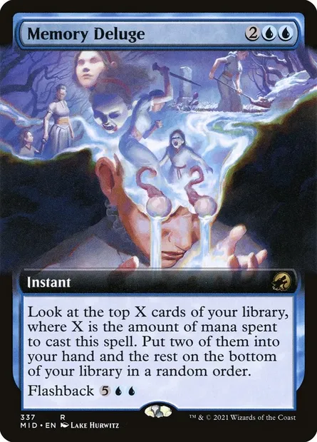 Memory Deluge, Magic card MID 337 — Innistrad: Midnight Hunt set